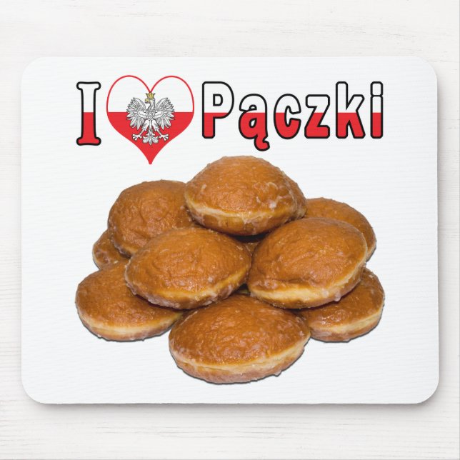 Ich höre Paczki Polnisches Essen Mousepad (Vorne)