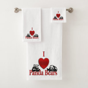 Ich höre Panda Bears Badhandtuch Set