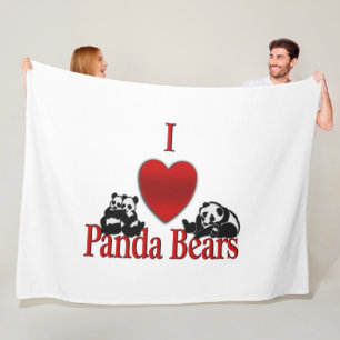Ich höre Panda Bears Fleecedecke