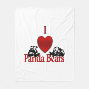 Ich höre Panda Bears Fleecedecke