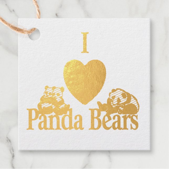 Ich höre Panda Bears Geschenkanhänger (Vorderseite)