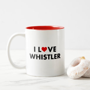 Ich höre Pfeifen I Liebe Pfeifen Moderner Text Zweifarbige Tasse