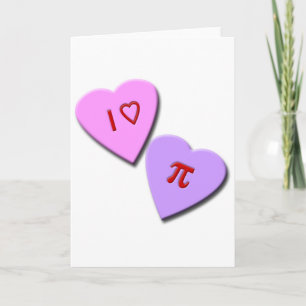 Ich höre Pi Candy Hearts Feiertagskarte