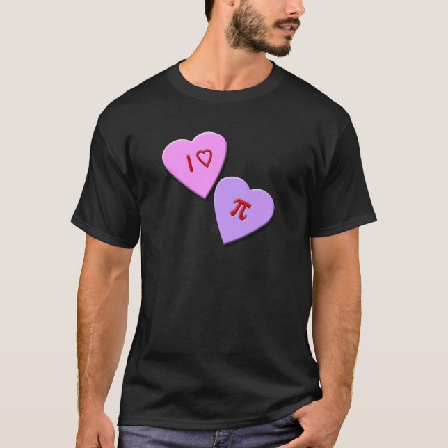 Ich höre Pi Candy Hearts T-Shirt (Vorderseite)