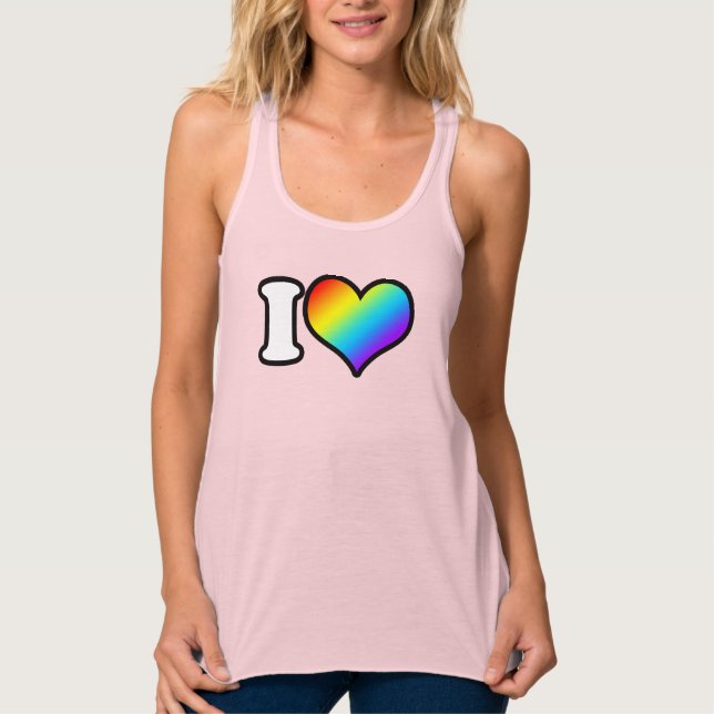 Ich höre Rainbow Tank Top (Vorderseite)