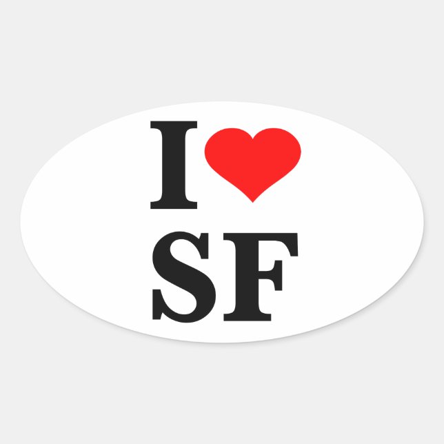 Ich höre San Francisco Ovaler Aufkleber (Vorderseite)