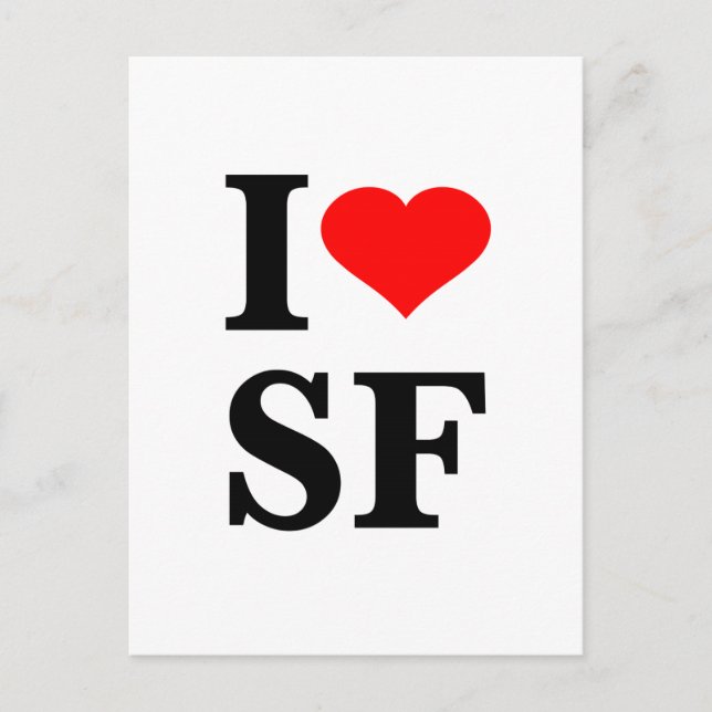 Ich höre San Francisco Postkarte (Vorderseite)