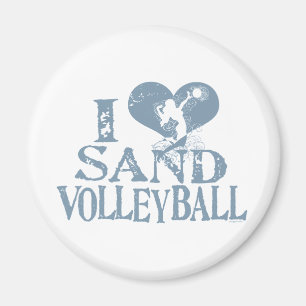 Ich höre Sand Volleyball Magnet
