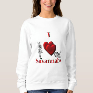 Ich höre Savannah Cat Sweatshirt
