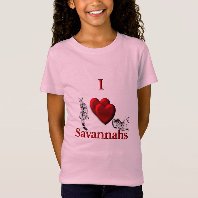 Ich höre Savannah Cat T-Shirt (Vorderseite)