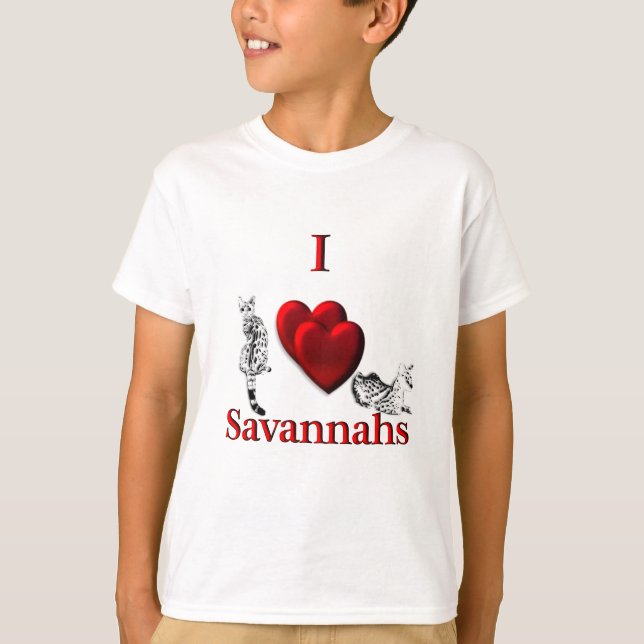 Ich höre Savannah Cat T-Shirt (Vorderseite)