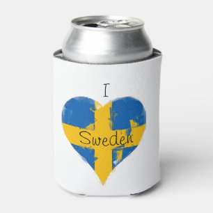 Ich höre Schweden schwedische Flagge Dosenkühler