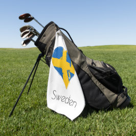 Ich höre Schweden schwedische Flagge Golfhandtuch
