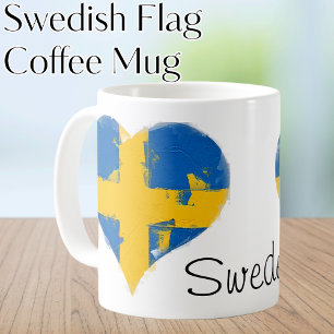 Ich höre Schweden schwedische Flagge Kaffeetasse