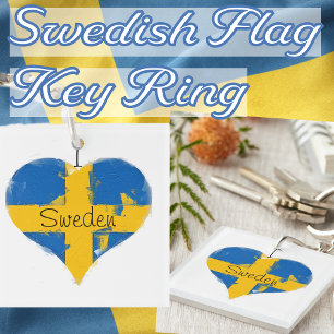 Ich höre Schweden schwedische Flagge Schlüsselanhänger
