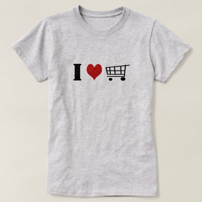 Ich höre Shopping T-Shirt (Design vorne)