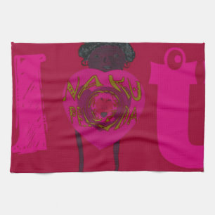 Ich höre Sie Nakupenda Sana Happy Valentinstag Küchentuch