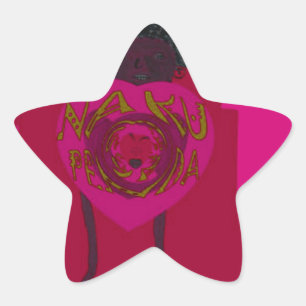 Ich höre Sie Nakupenda Sana Happy Valentinstag Stern-Aufkleber