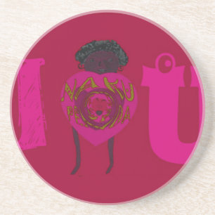 Ich höre Sie Nakupenda Sana Happy Valentinstag Untersetzer