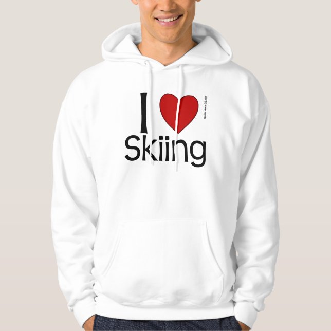 Ich höre Skiing Sweatshirt (Vorderseite)