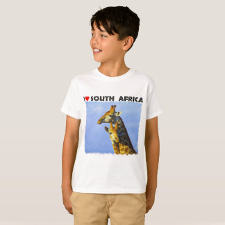 Ich höre Südafrika Blue Sky Giraffen T-Shirt