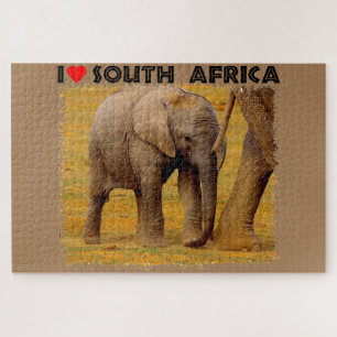 Ich höre Südafrika Elefantenkalb Puzzle