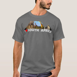 Ich höre Südafrika Tafelberg-Collage T-Shirt