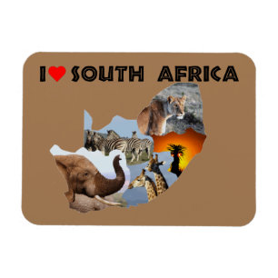 Ich höre Südafrika wildes Land Magnet