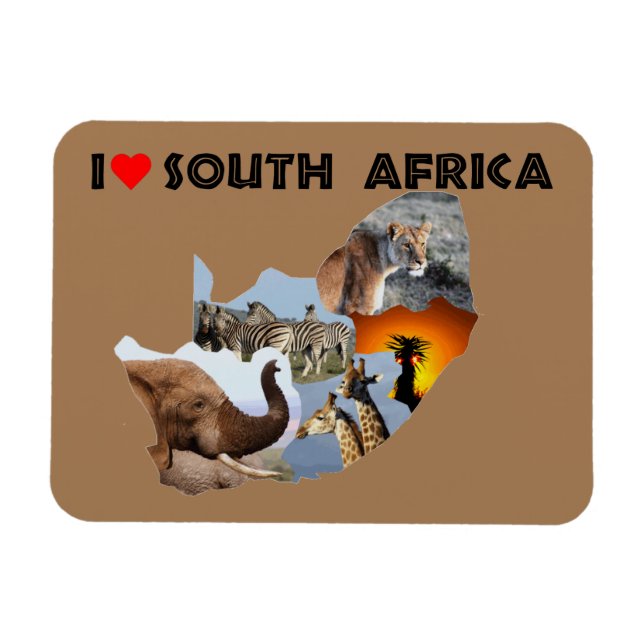 Ich höre Südafrika wildes Land Magnet (Horizontal)