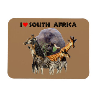 Ich höre Südafrika Wildlife Collage Magnet