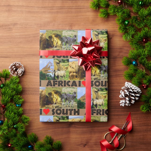 Ich höre Südafrika Wildlife Fotos Geschenkpapier (Feiertagsgeschenk)