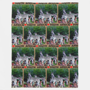 Ich höre Südafrika Zebra Aloe Fleecedecke