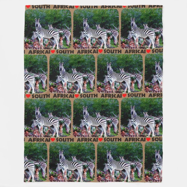 Ich höre Südafrika Zebra Aloe Fleecedecke (Vorderseite)