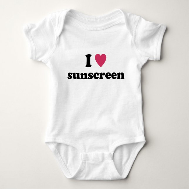 Ich höre Sunscreen Baby Baby Strampler (Vorderseite)
