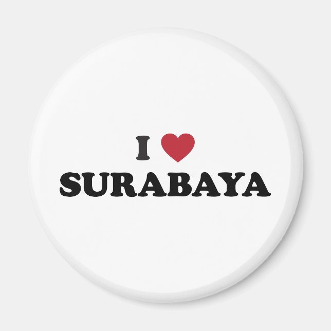 Ich höre Surabaya Indonesien Magnet (Vorne)