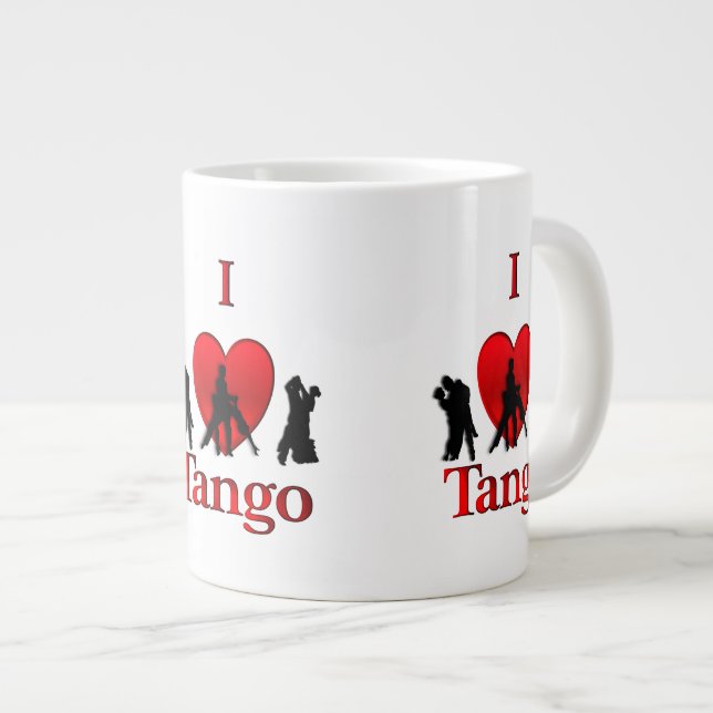 Ich höre Tango Jumbo-Tasse (Vorderseite Rechts)