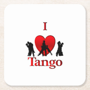 Ich höre Tango Rechteckiger Pappuntersetzer