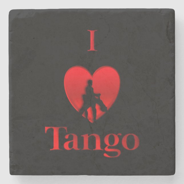 Ich höre Tango Steinuntersetzer (Vorderseite)