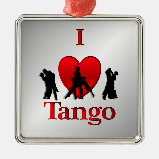 Ich höre Tango-Tanz Ornament Aus Metall (Vorne)
