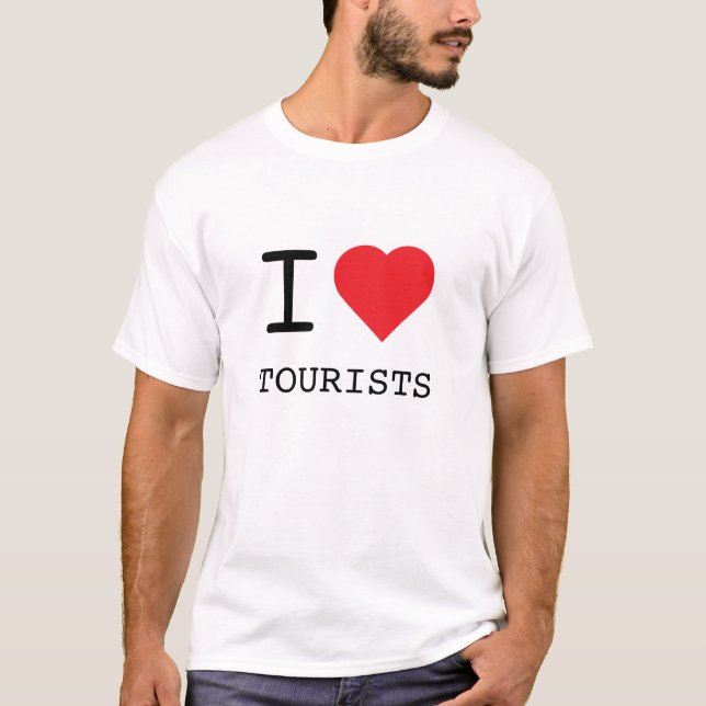 Ich höre Touristen T-Shirt (Vorderseite)