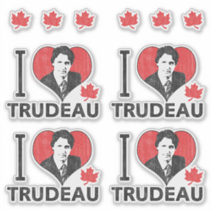 Ich höre Trudeau Contour Cut Set Aufkleber
