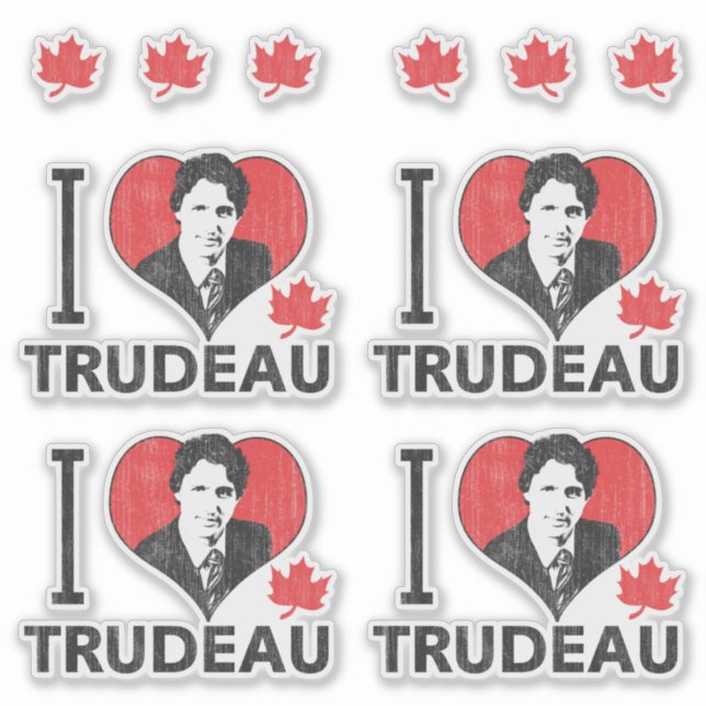 Ich höre Trudeau Contour Cut Set Aufkleber (Vorderseite)