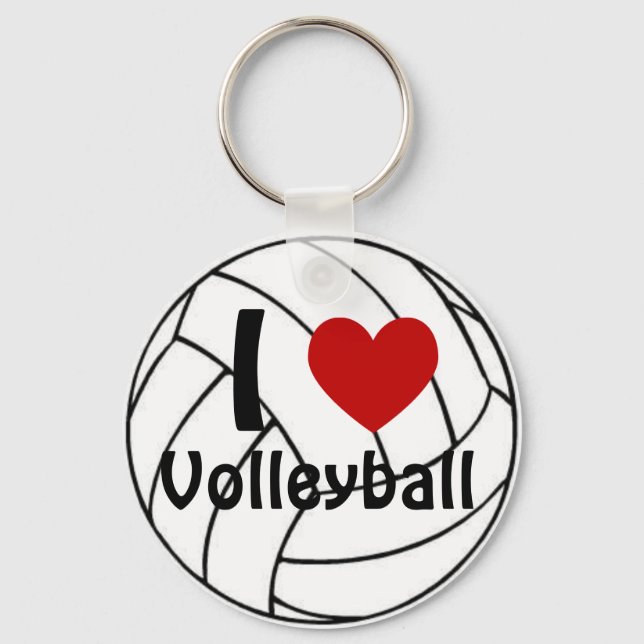 Ich höre Volleyball Schlüsselanhänger (Vorderseite)