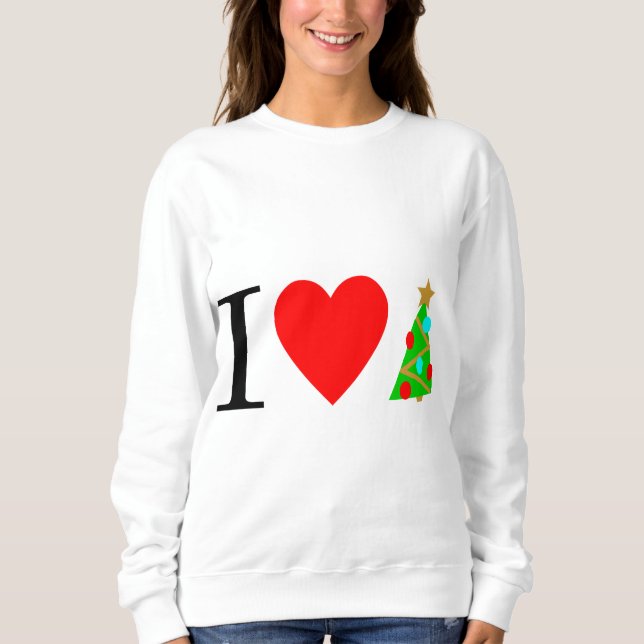 Ich höre Weihnachten / I Liebe Weihnachten Sweatshirt (Vorderseite)