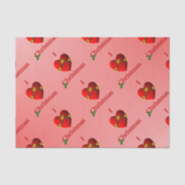 Ich höre Weihnachts-Tissue Red Seidenpapier