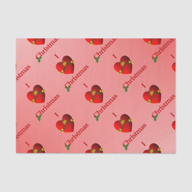 Ich höre Weihnachts-Tissue Red Seidenpapier (Vorderseite)