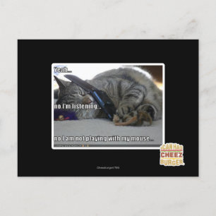 Ich höre zu postkarte