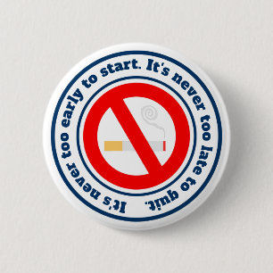 Ich hörte auf, motivierend Wörter zu rauchen Button