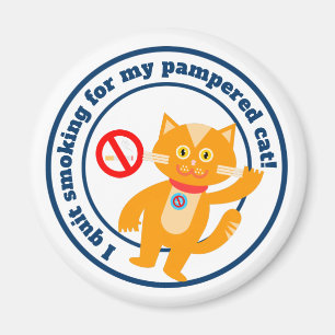Ich hörte auf zu rauchen für meine Katze Magnet