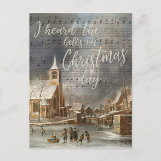 Ich hörte die Glocken am Weihnachtsfeiertag, Vinta Postkarte